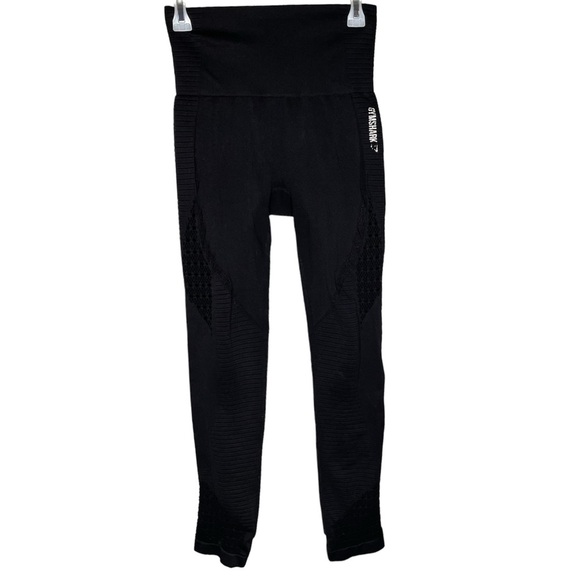 Gymshark ENERGY SEAMLESS LEGGINGS women’s size xs black athletic wear pants - Picture 1 of 6